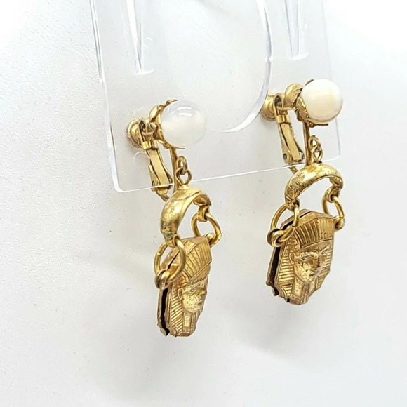 Miriam Haskell Art Glass Bead Egyptian Pharaoh Dan - Picture 2 of 6